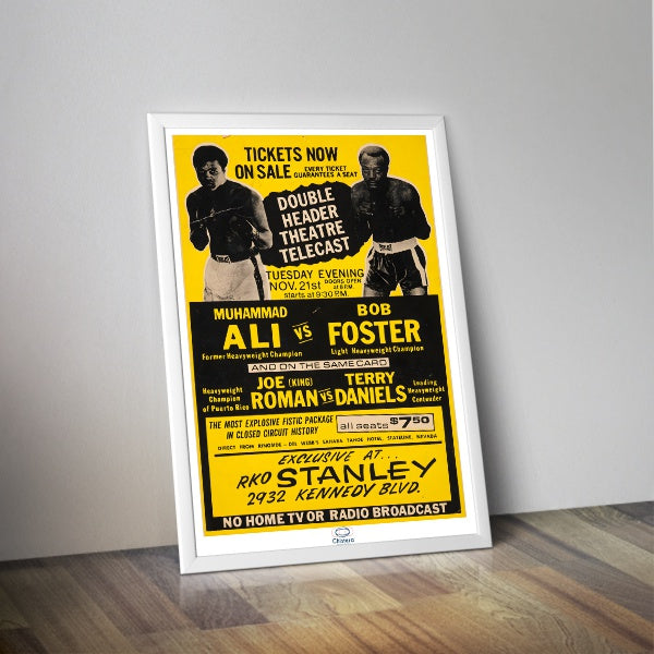 Affiche combat boxe Ali vs Joe Frazier