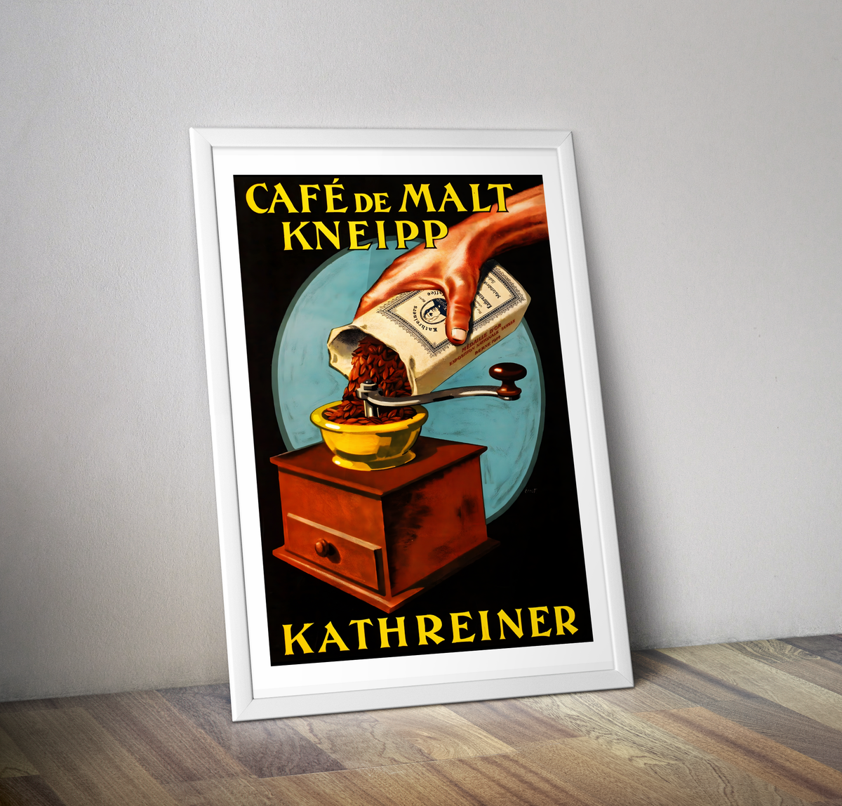 Affiche Café de Malt Kneipp - Poster vintage publicité café