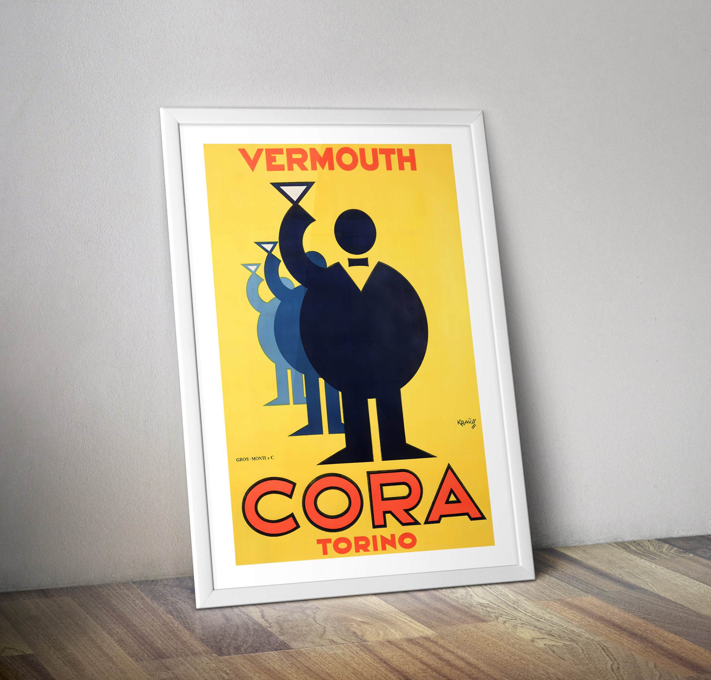 Affiche vintage boisson CORA Torino Vermouth