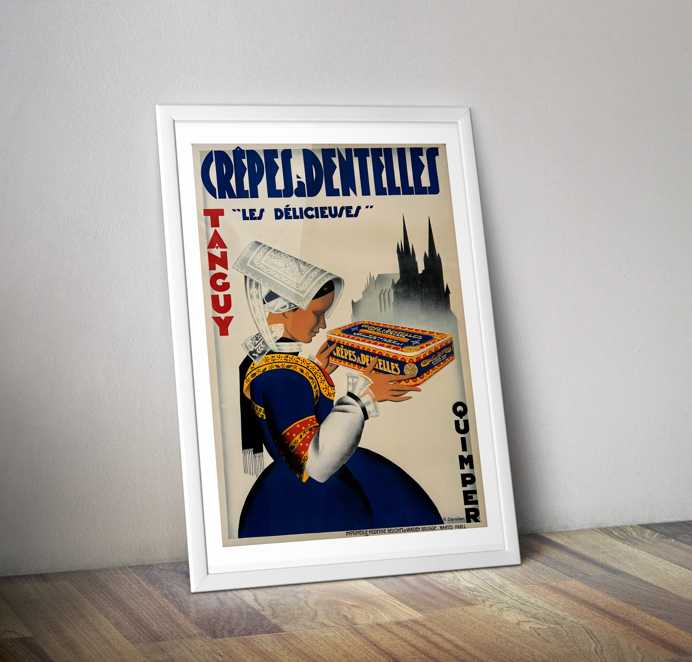 Affiche vintage Crêpes Dentelles Quimper Tanguy