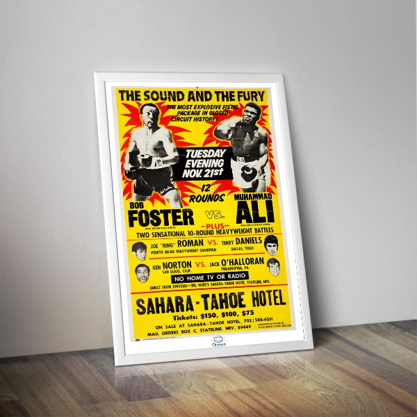 Affiche boxe combat Foster vs Ali - Poster de boxe