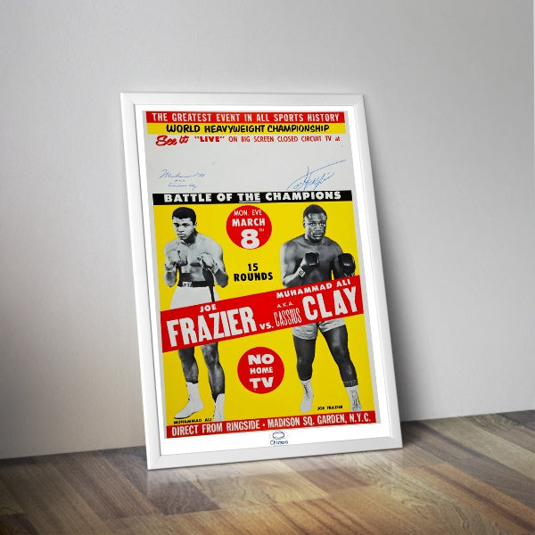 Affiche boxe Frazier contre Cassus Clay - Boxe poster