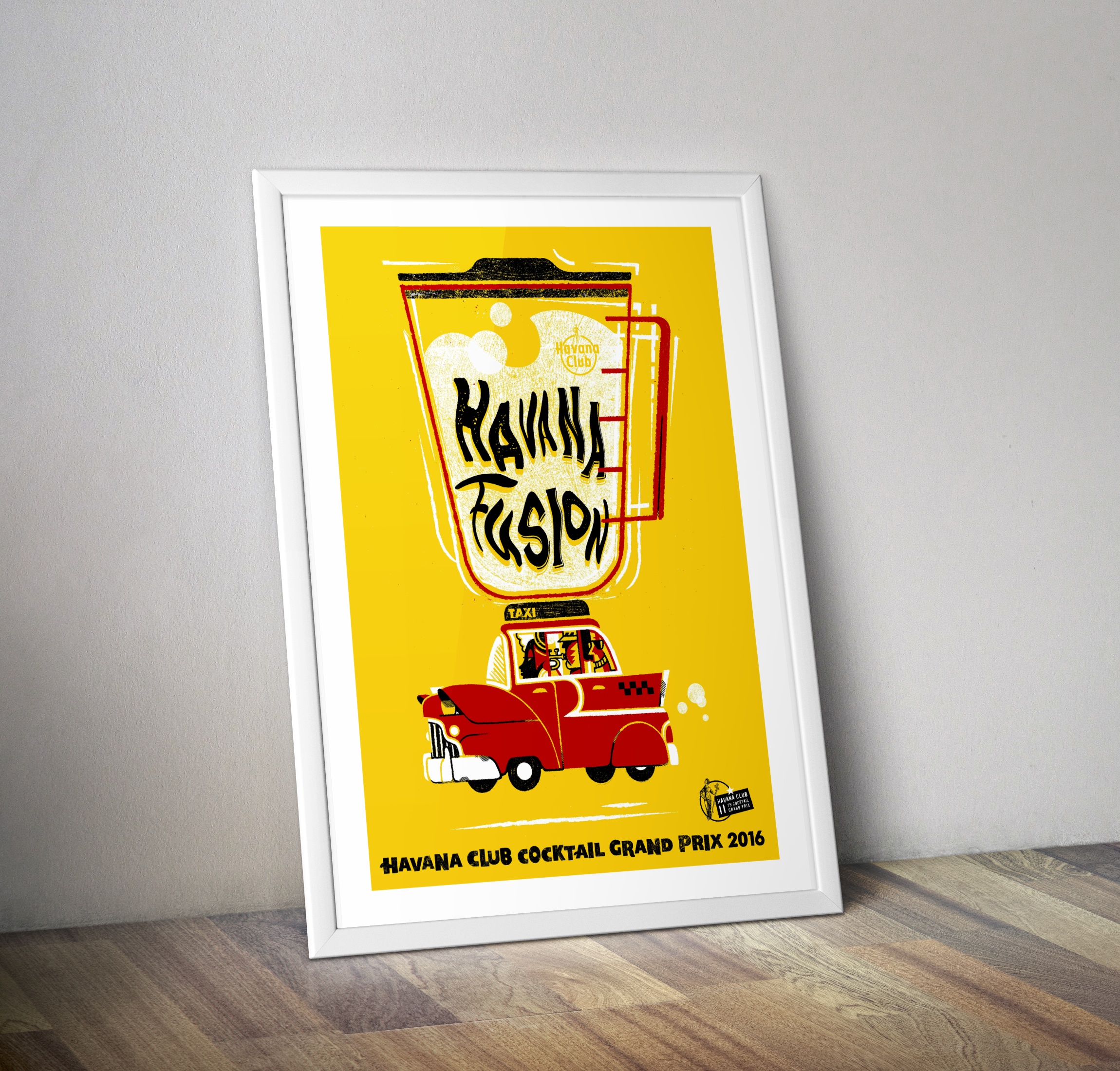 Affiche vintage Havana Club Cocktail grand prix 2016