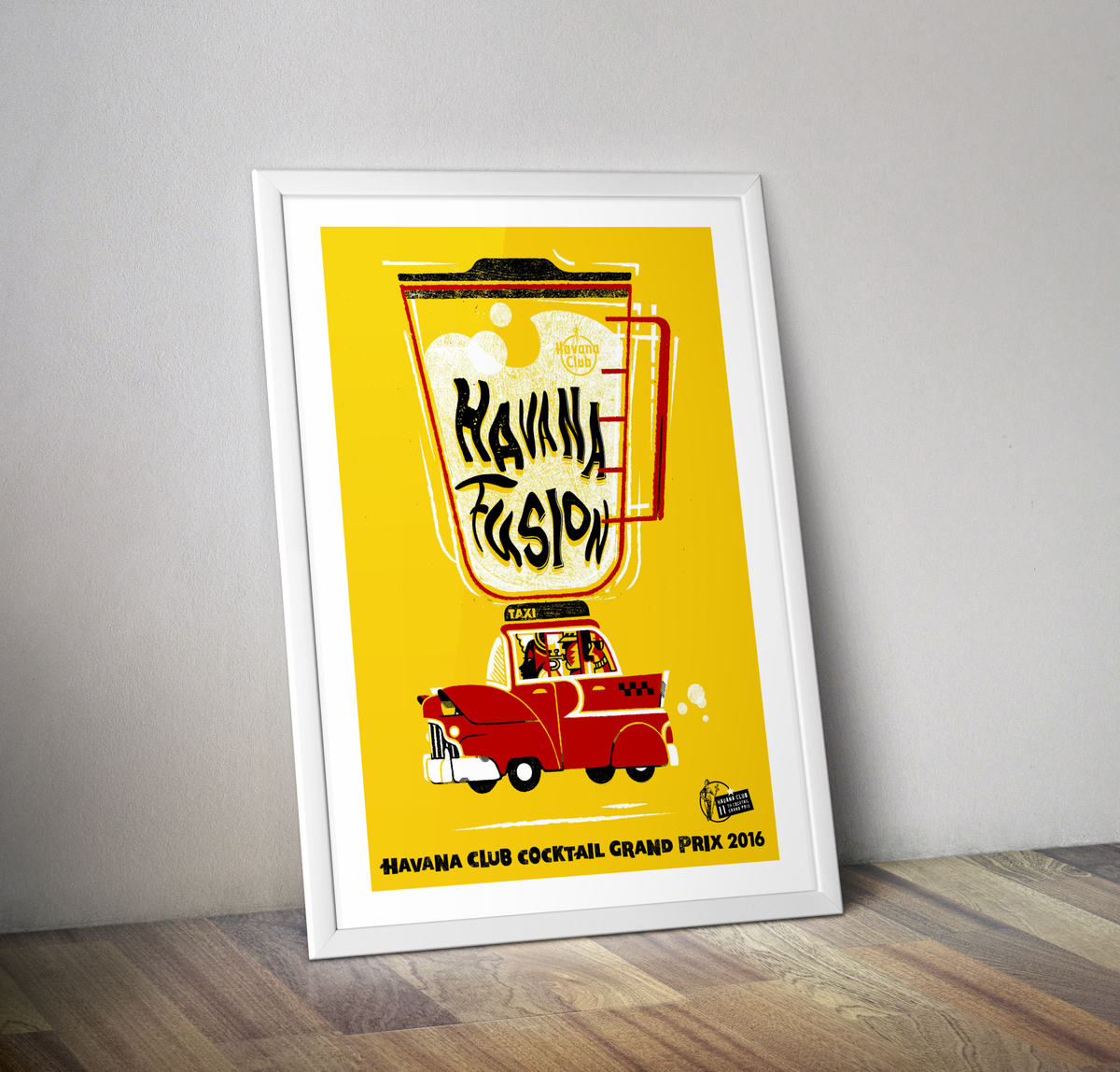 Affiche vintage Havana Club Cocktail grand prix 2016