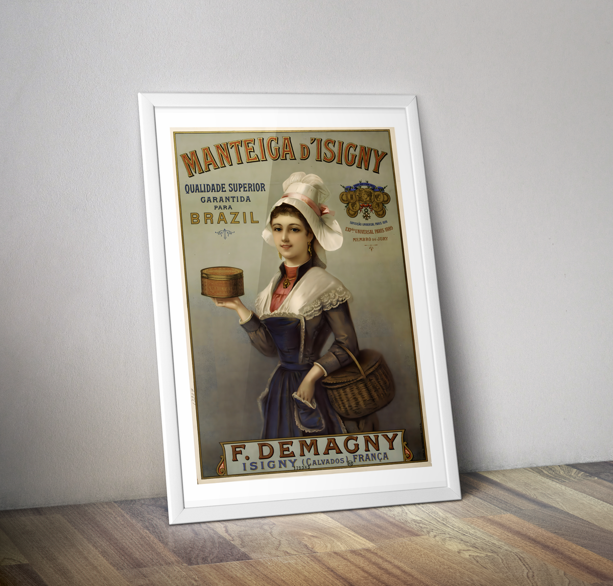 Affiche vintage pub MANTEIGA D'SIGNY DEMAGNY - Poster cuine vintage