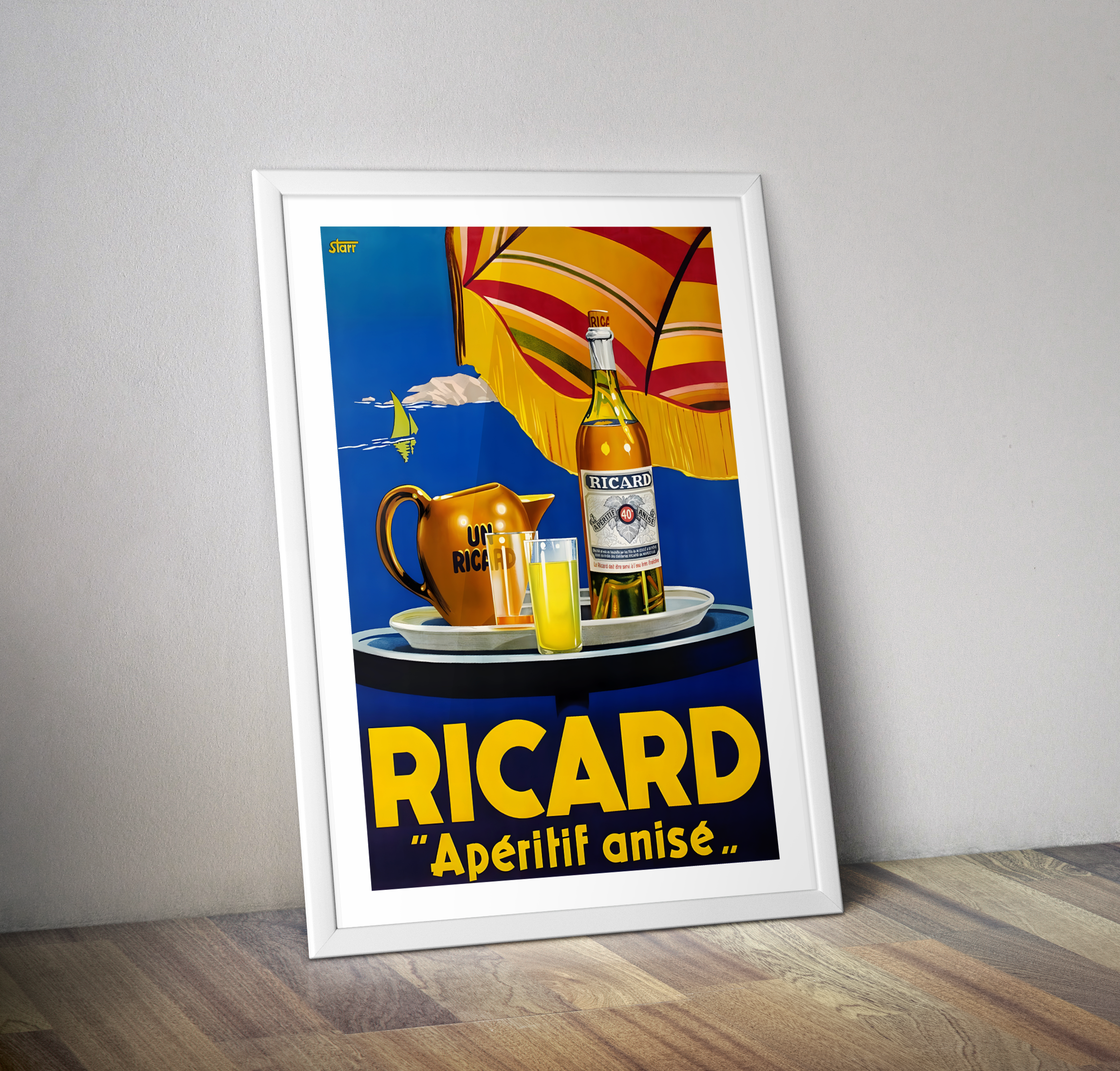 Affiche vintage RICARD publicité rétro apéritif - Poster pub